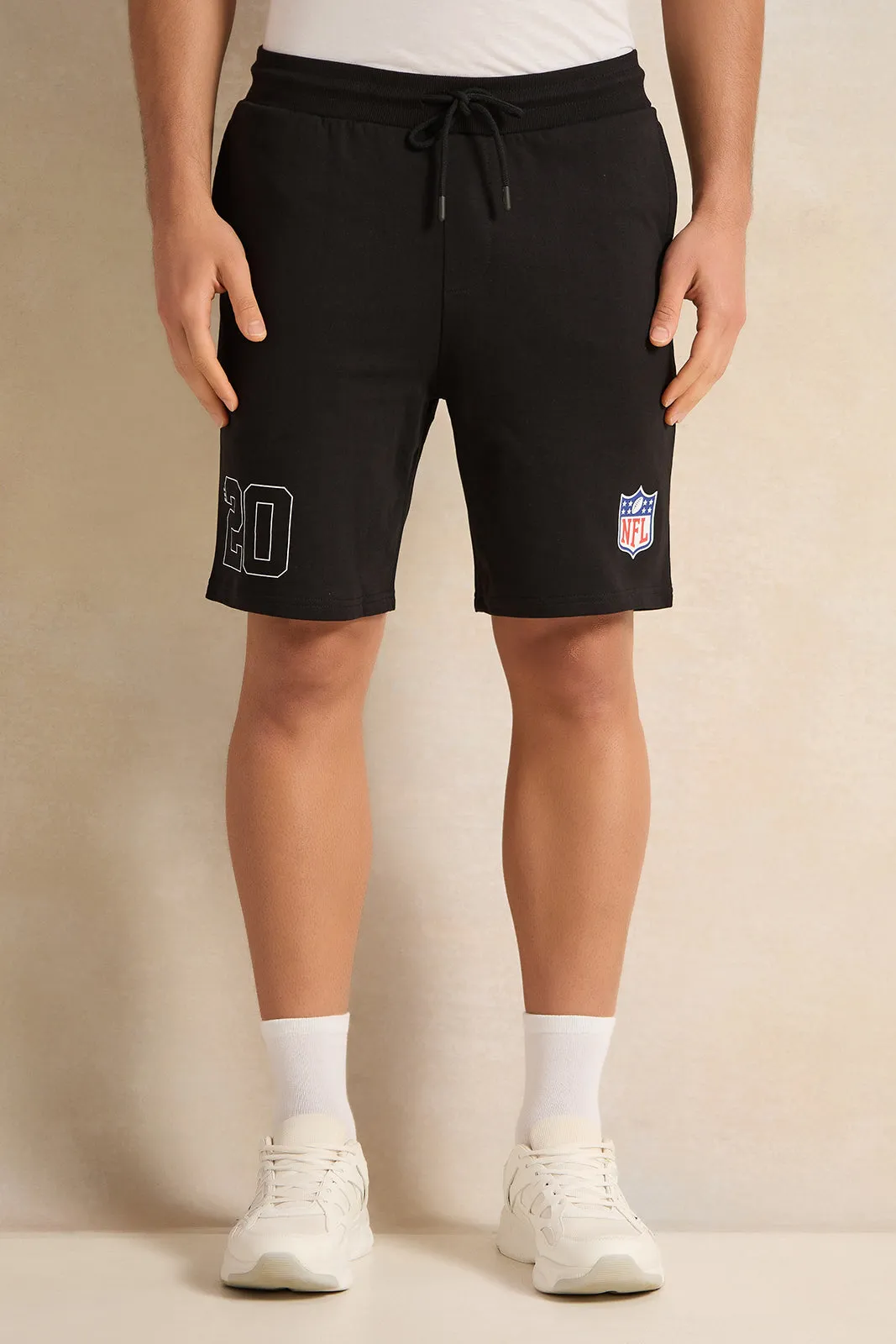 Men Black Collegiate Lounge Short sold by Redtag