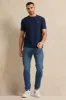 Men Navy Straight Fit Denim Jeans sold by Redtag
