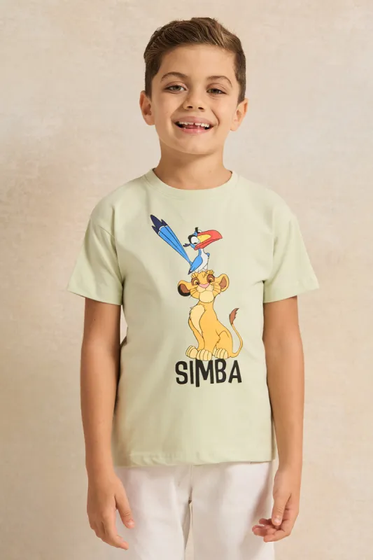 Boys Green  Lion King Character Printed T-shirt sold by Redtag