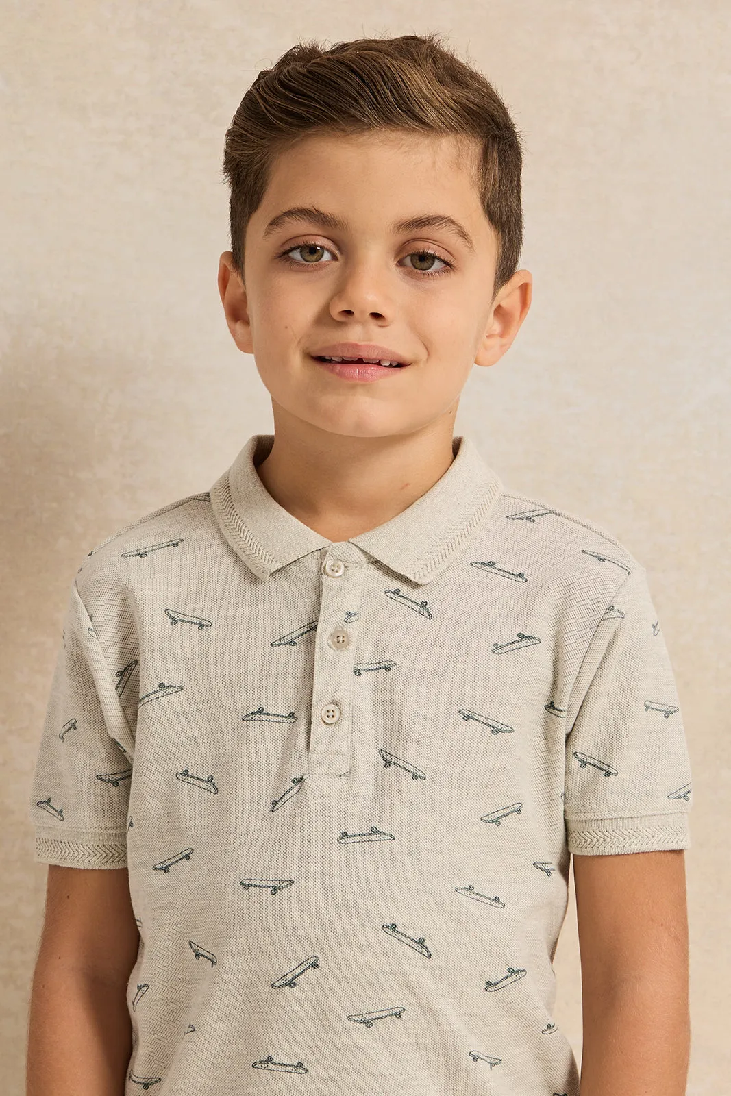 Boys Silver Polo T-Shirt sold by Redtag product image thumbnail 4