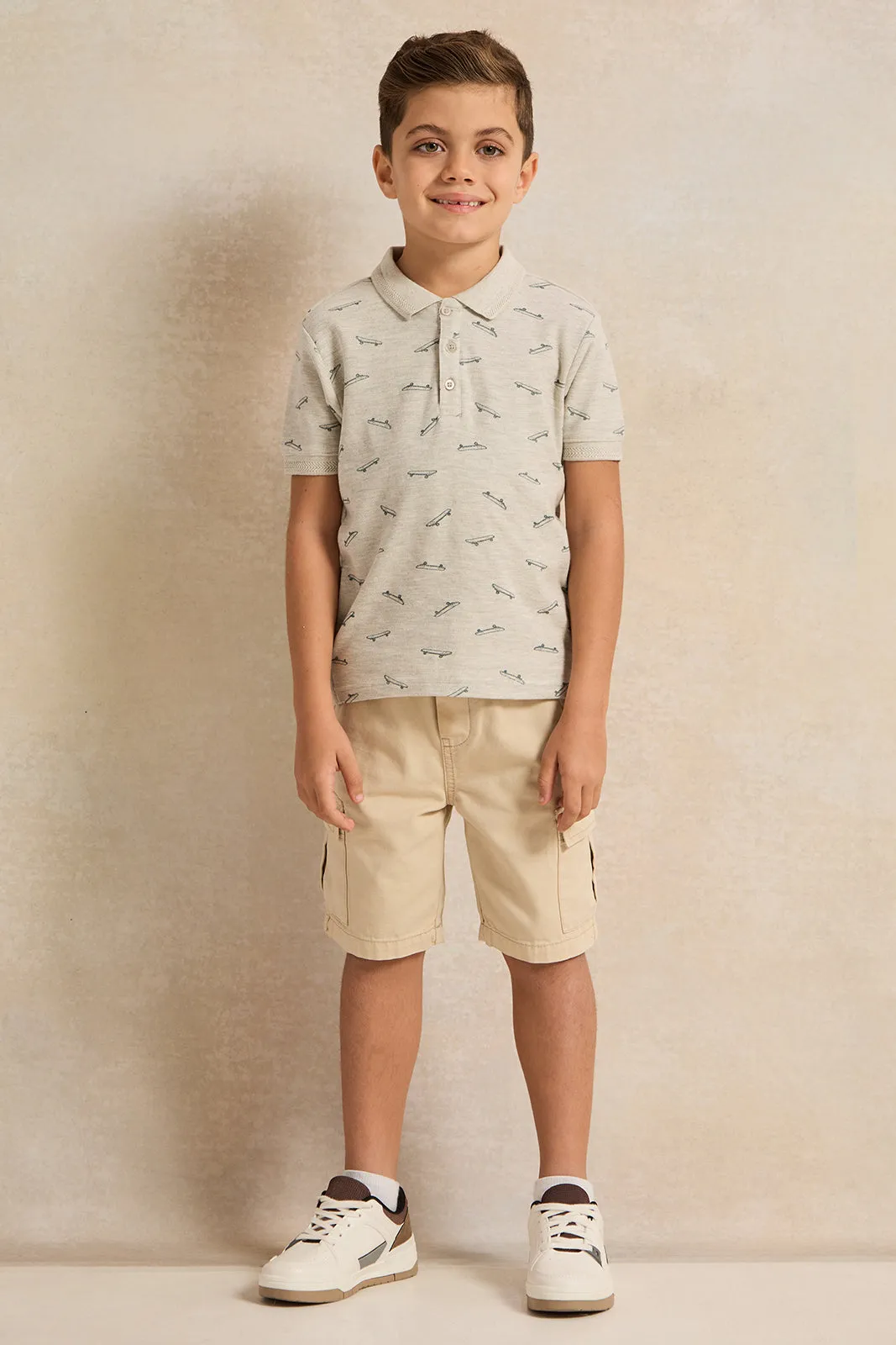 Boys Silver Polo T-Shirt sold by Redtag product image thumbnail 2