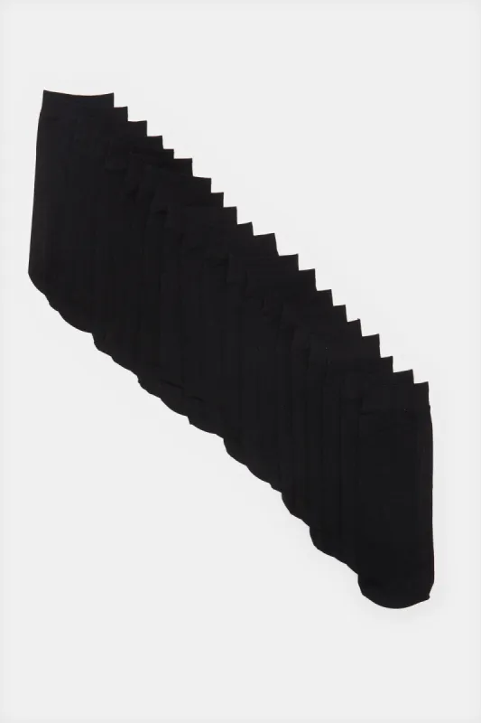 Women Black Nylon Ankle Socks Set (10 Pairs) sold by Redtag