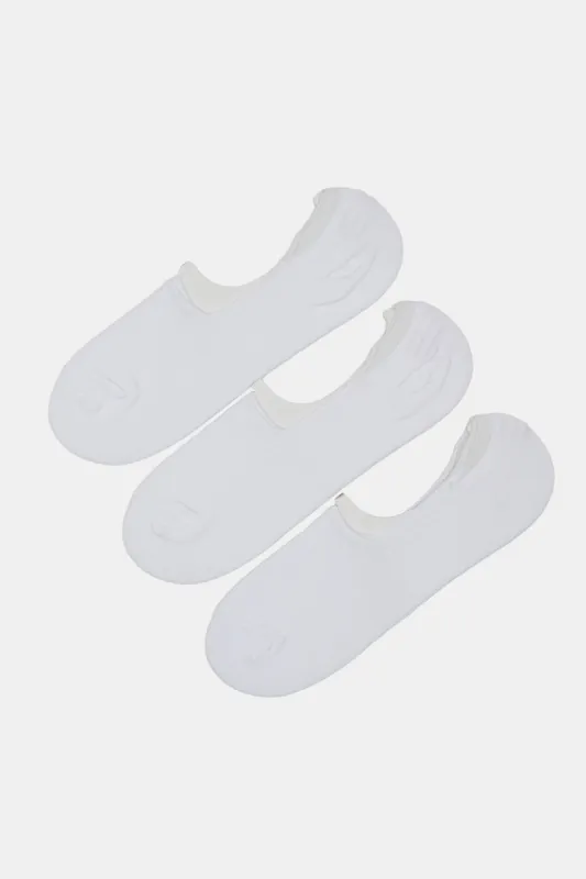 Men White Invisible Socks Set (Pack of 3) sold by Redtag