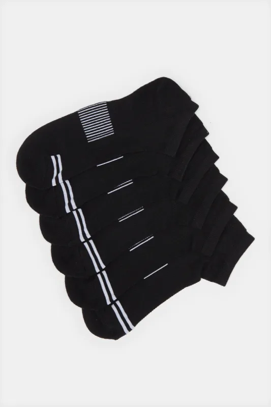 Men Black Striped Socks Set (3 Pairs) sold by Redtag