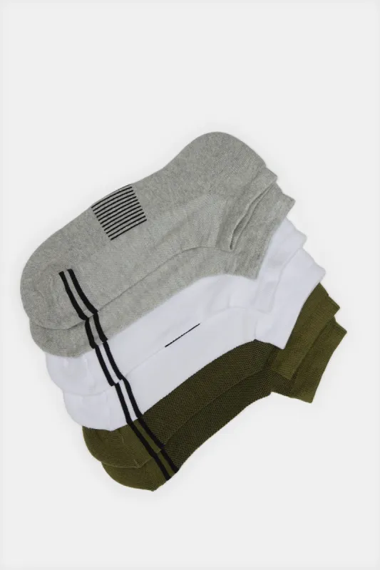 Men Assorted Striped Socks Set (3 Pairs) sold by Redtag