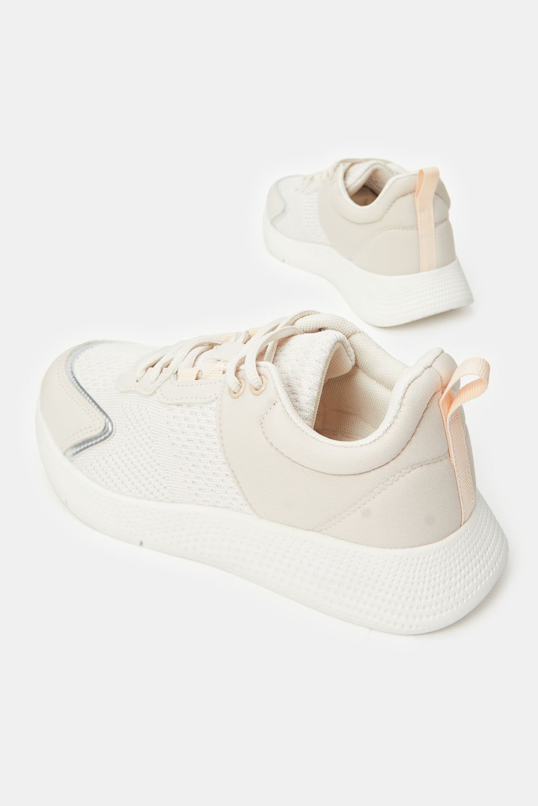Women Beige Classic Lace Up Sneakers sold by Redtag product image thumbnail 4