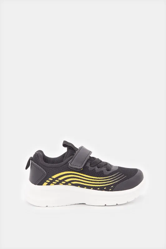 Infant Boys Black Colour Block Trainers sold by Redtag