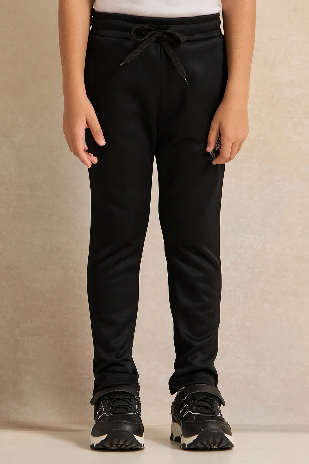 Boys Black Hooded Zip-Through Jogging Set (2 Piece) sold by Redtag product image thumbnail 3