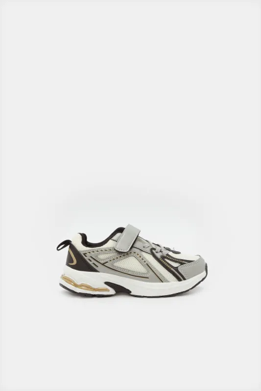 Boys Grey Overlayed Trainers sold by Redtag