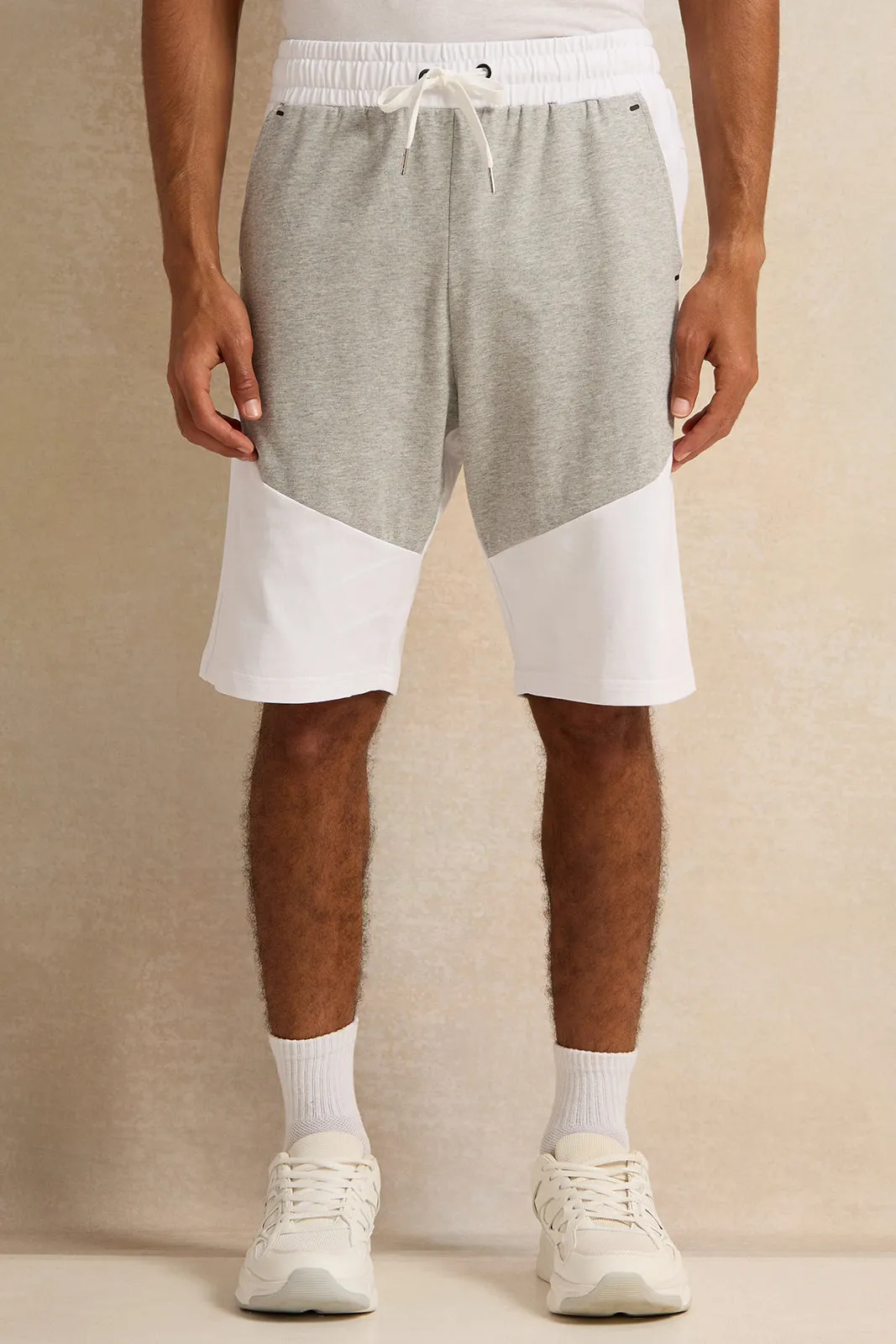 Men White Performance Active Shorts sold by Redtag