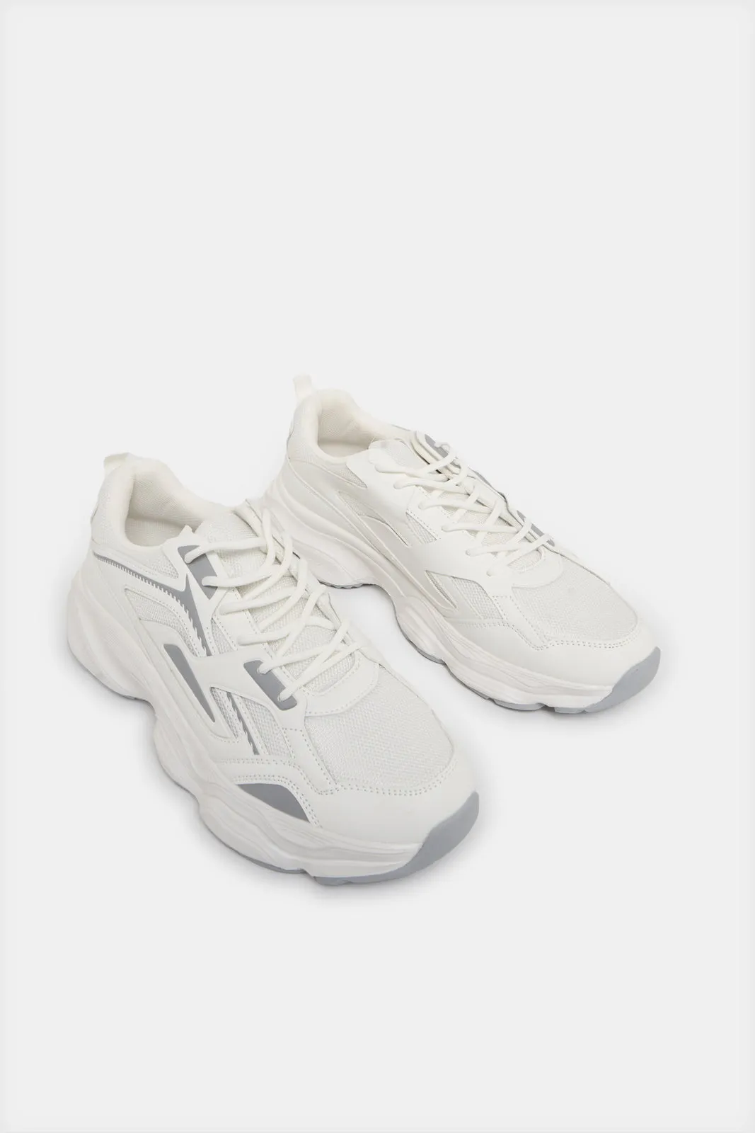 Men White Material Block Chunky Sneakers sold by Redtag product image thumbnail 2