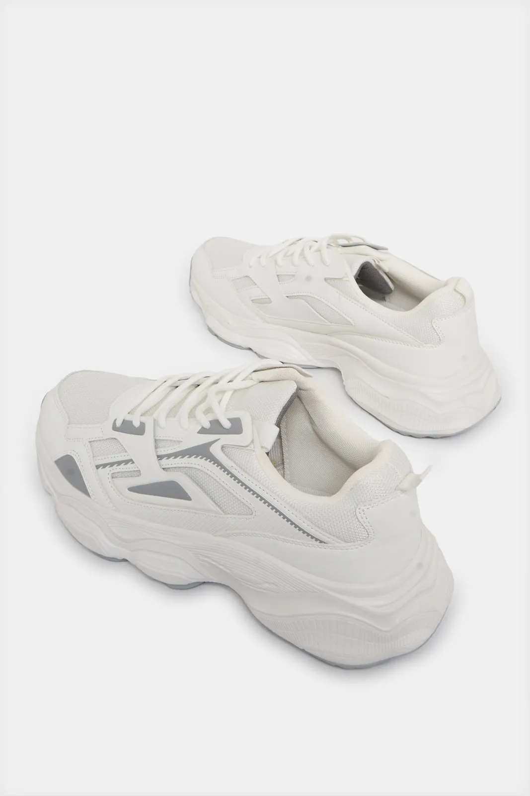 Men White Material Block Chunky Sneakers sold by Redtag product image thumbnail 4