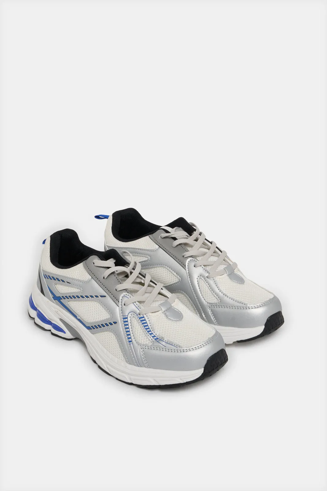 Senior Boys White Material Block Trainer sold by Redtag product image thumbnail 2