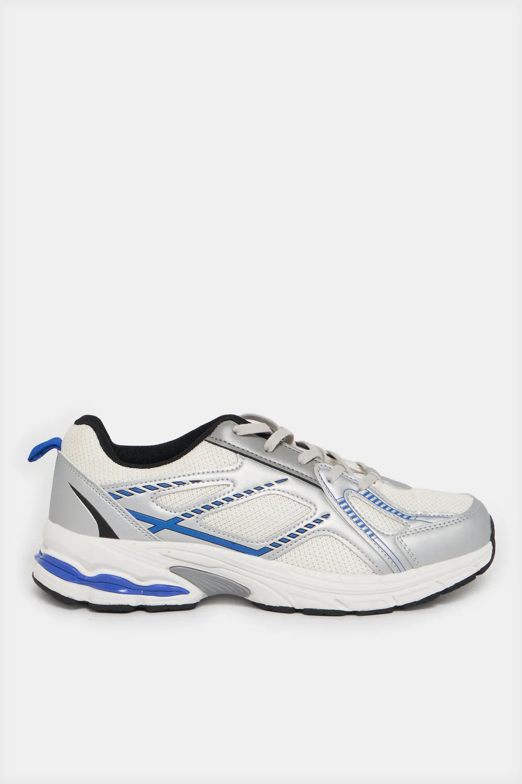 Senior Boys White Material Block Trainer sold by Redtag