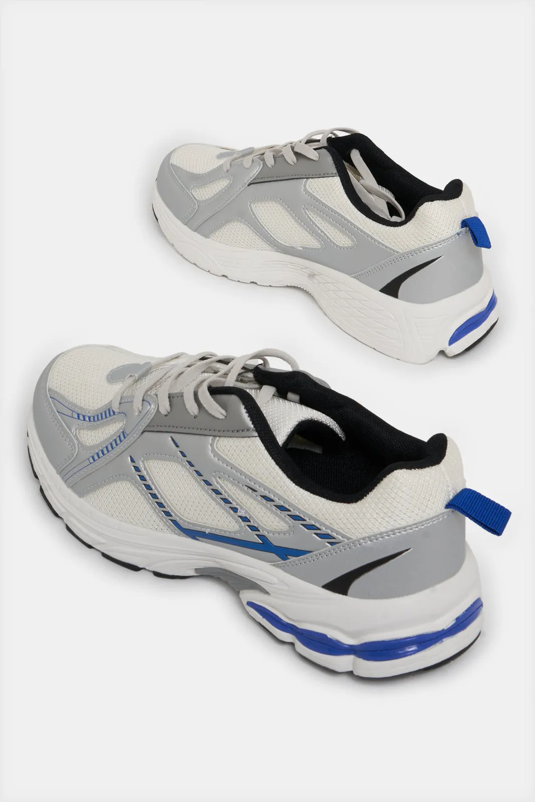 Senior Boys White Material Block Trainer sold by Redtag product image thumbnail 4