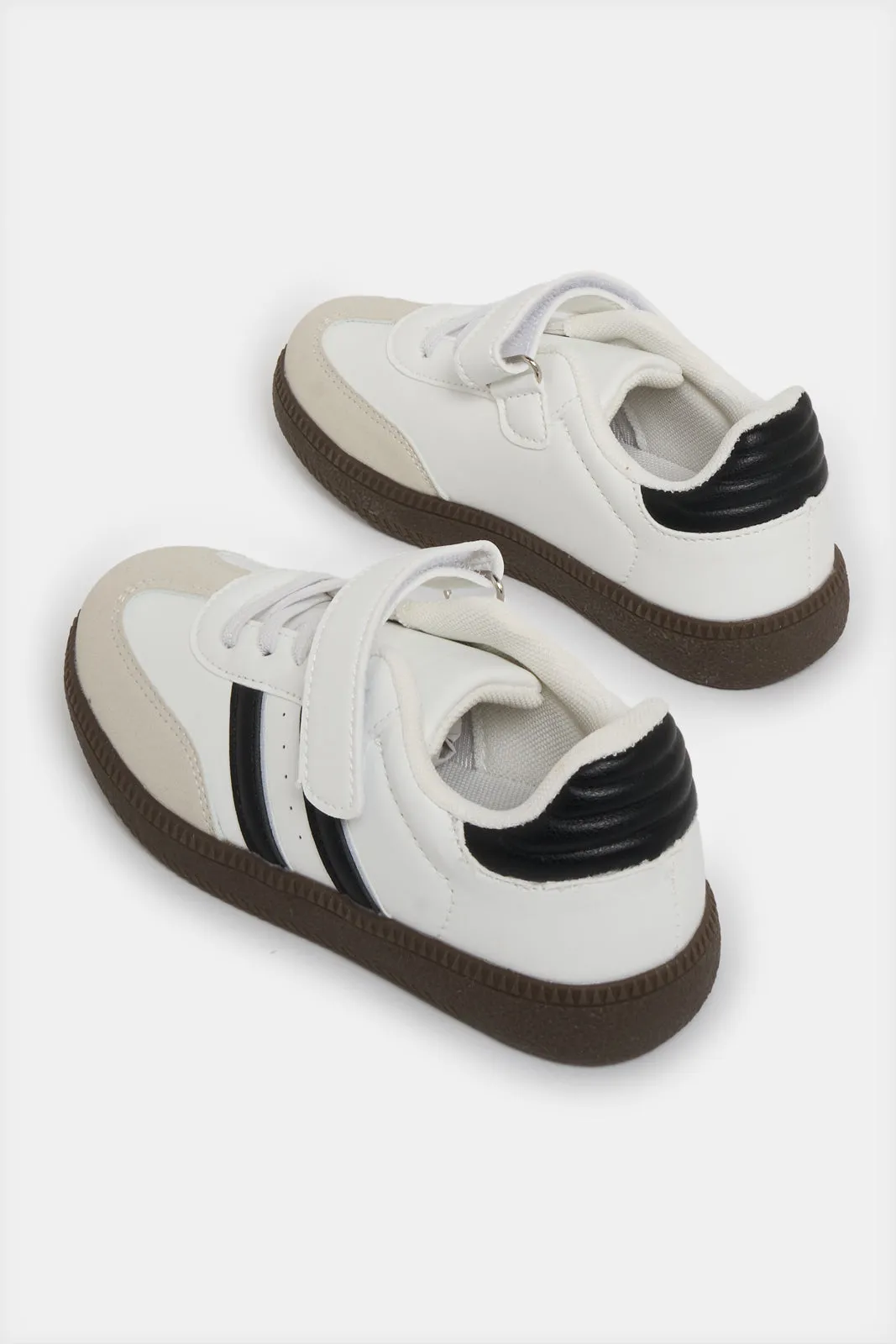 Boys White Color Block Sneakers sold by Redtag product image thumbnail 4