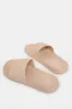 Women Beige Slogan Embossed Slide sold by Redtag