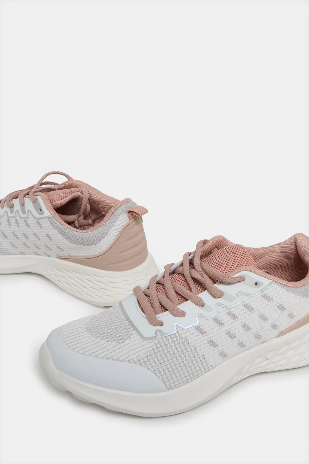 Women White Lace Up Sneakers sold by Redtag product image thumbnail 4