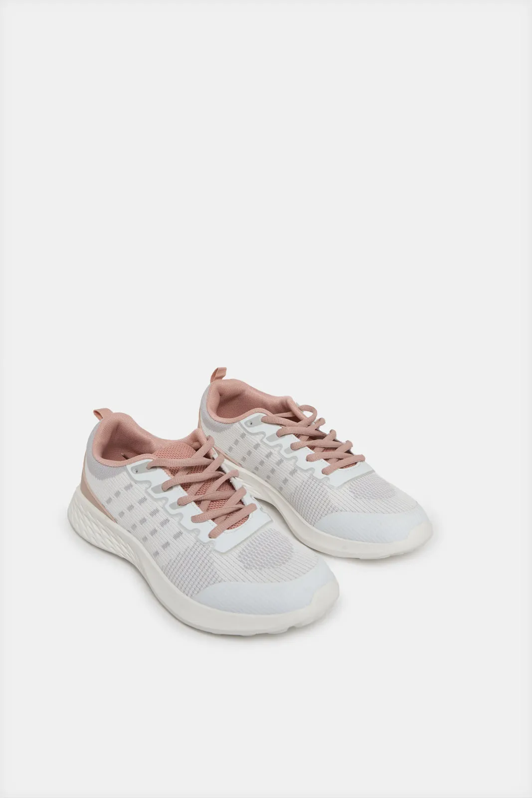 Women White Lace Up Sneakers sold by Redtag product image thumbnail 2