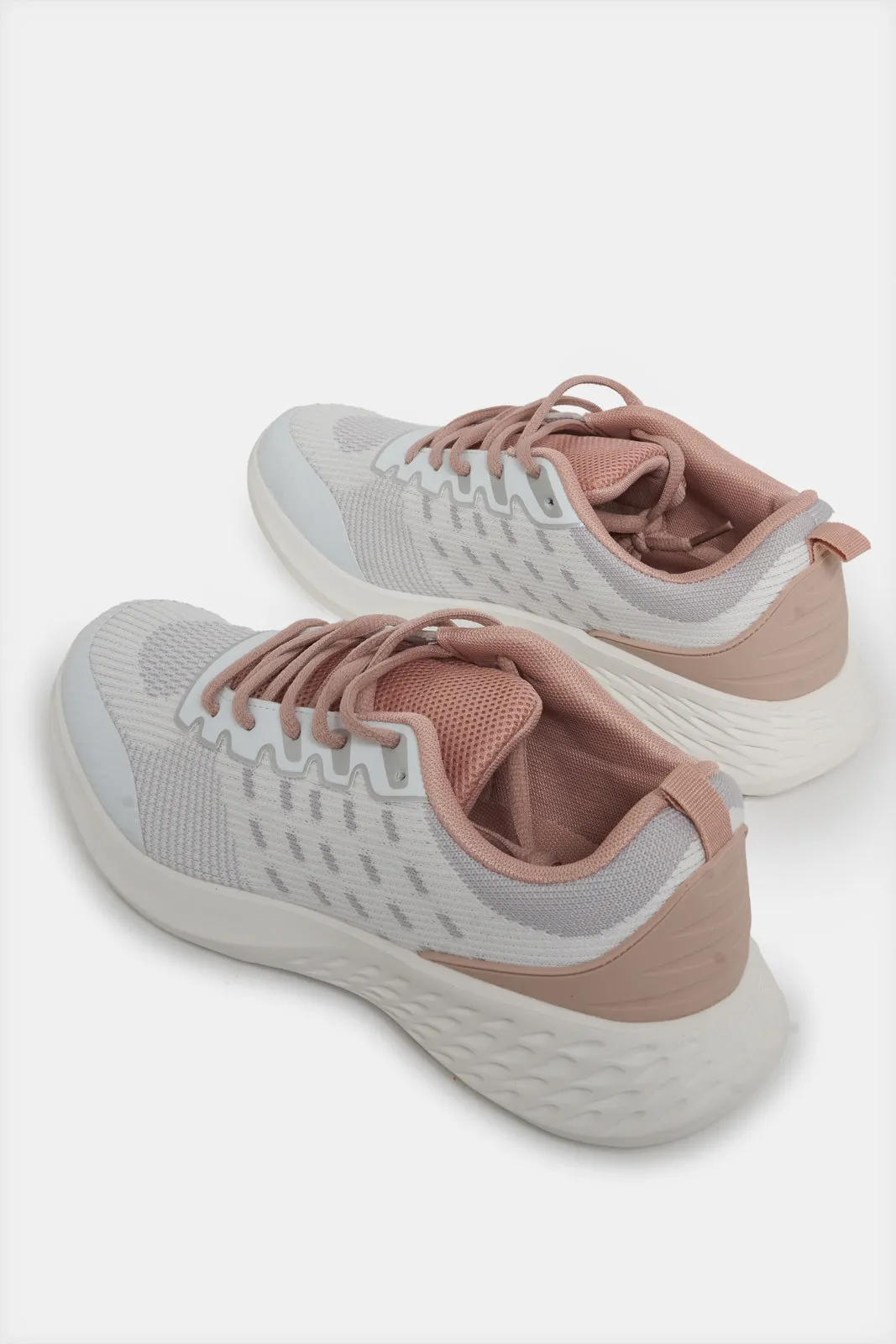 Women White Lace Up Sneakers sold by Redtag product image thumbnail 3