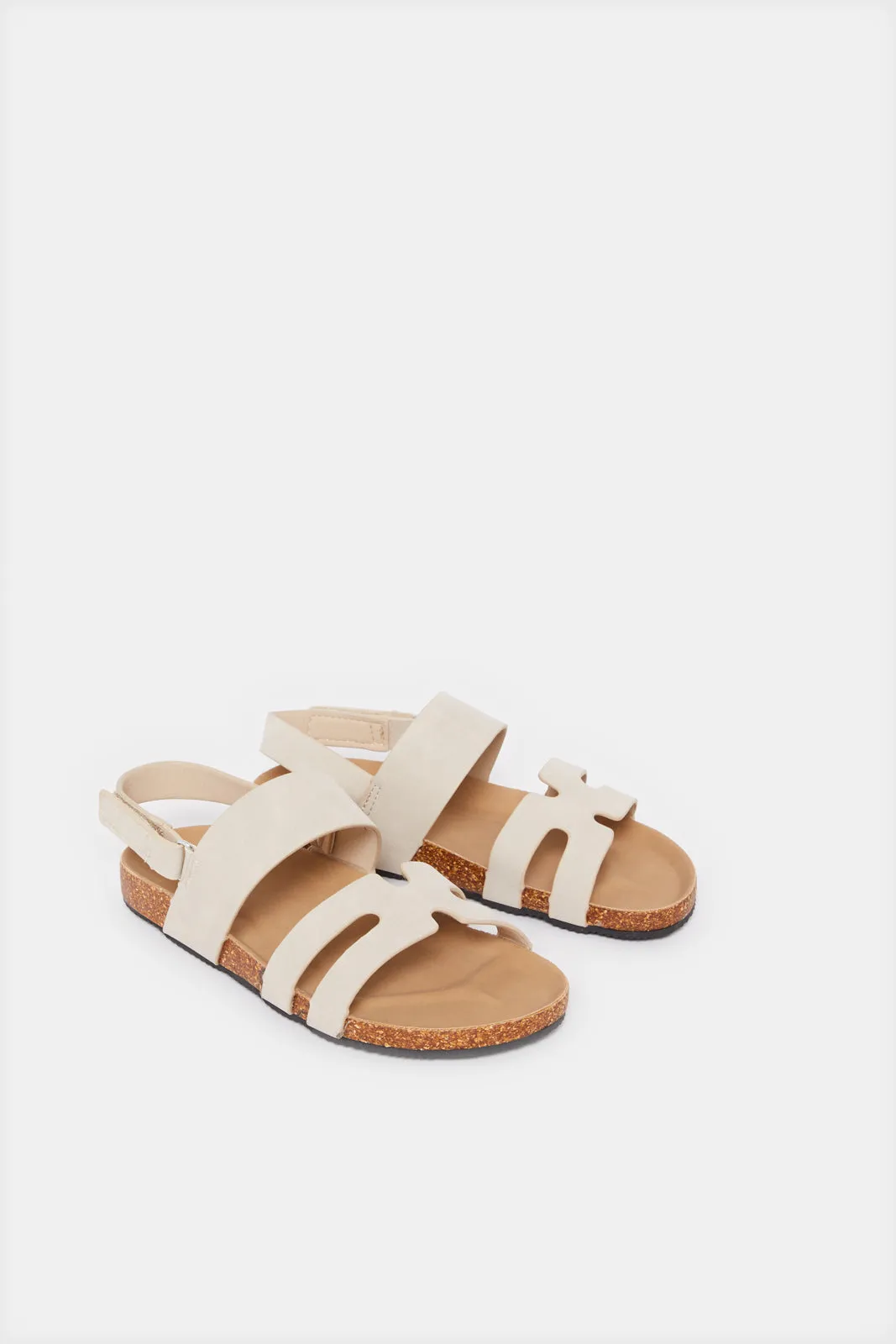 Senior Boys Beige H Strap Sandals With Back Strap sold by Redtag product image thumbnail 2