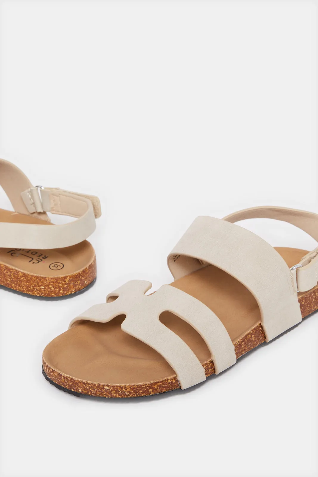 Senior Boys Beige H Strap Sandals With Back Strap sold by Redtag product image thumbnail 3
