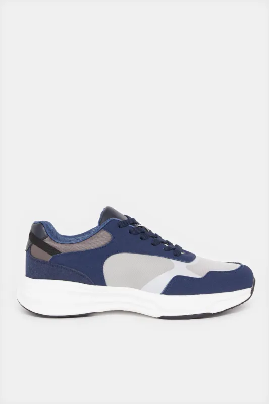 Men Navy Material Block Sneakers sold by Redtag