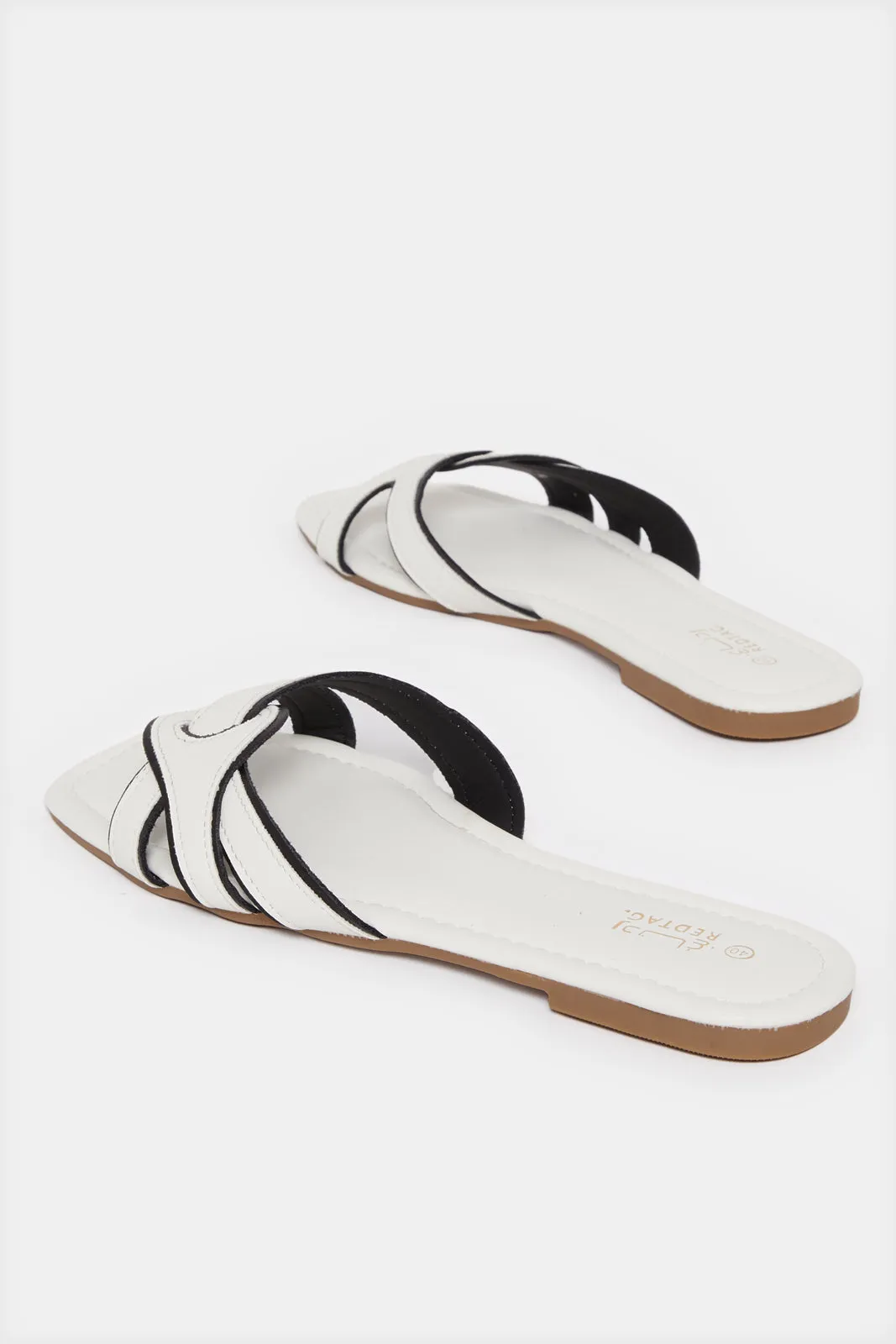 Women White Textured Mule sold by Redtag product image thumbnail 4