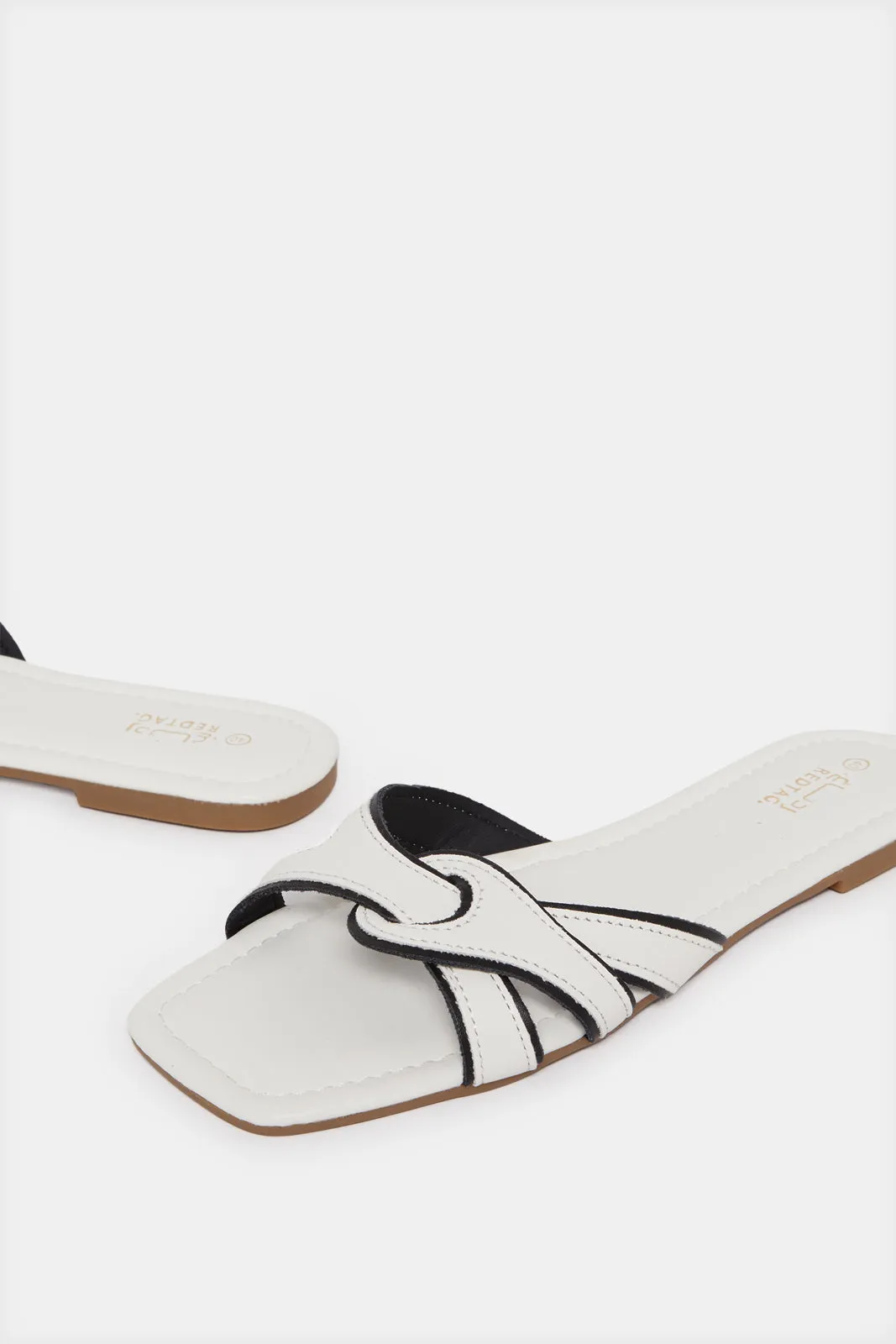 Women White Textured Mule sold by Redtag product image thumbnail 3