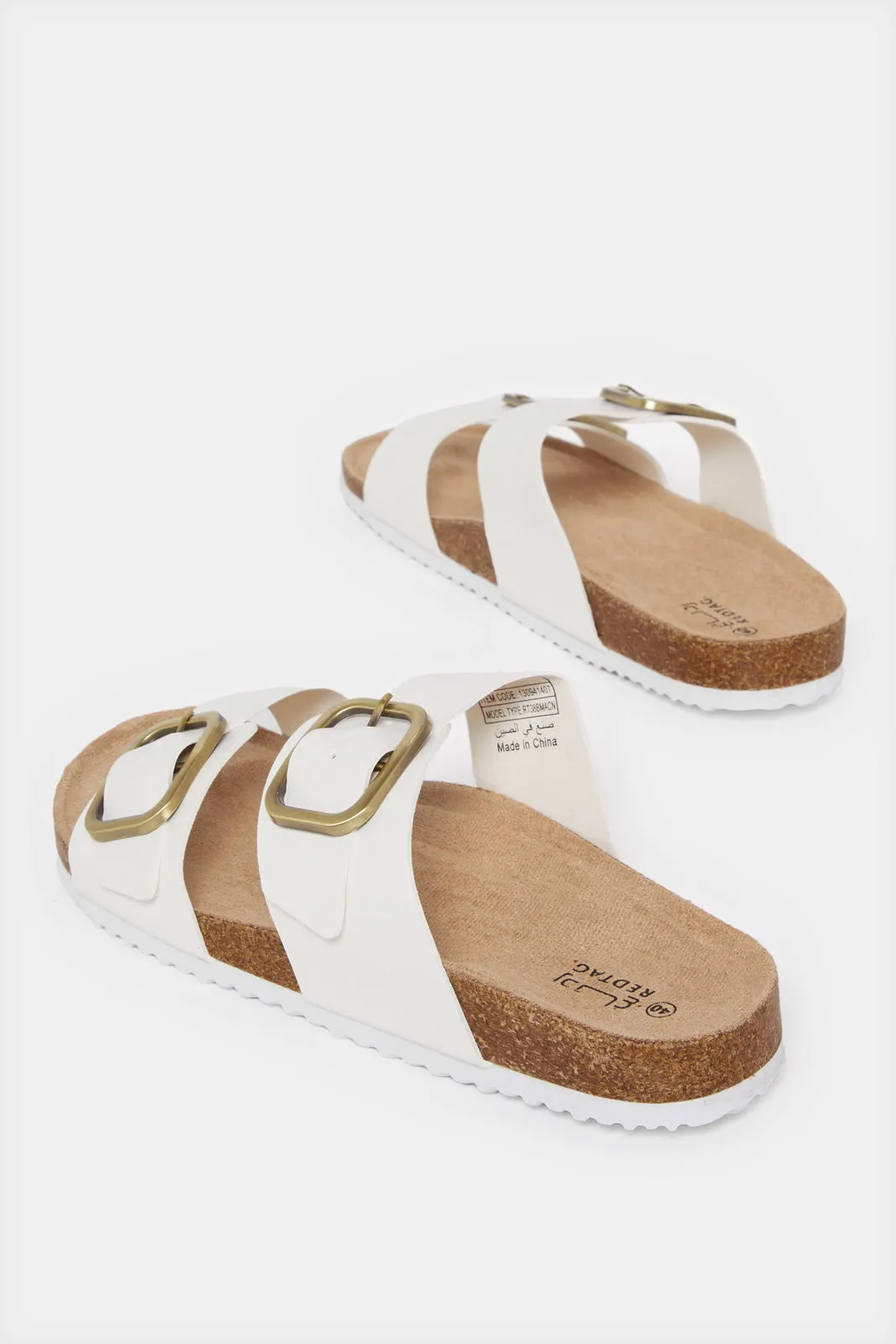 Women White Buckle Mule sold by Redtag product image thumbnail 4