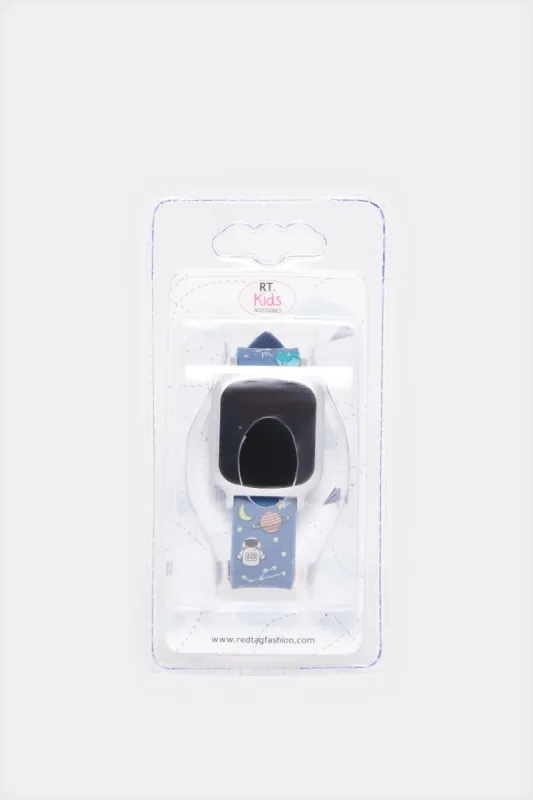 Boys Navy Printed Digital Watch sold by Redtag