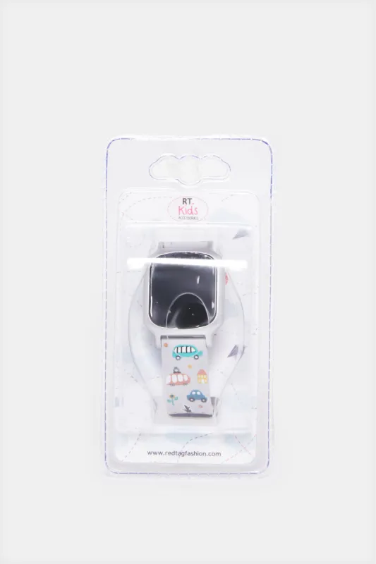 Boys Grey Printed Digital Watch sold by Redtag