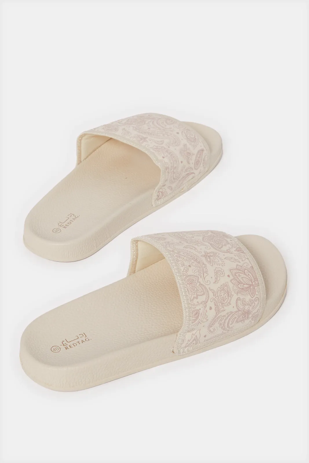 Women Beige Printed Slipper sold by Redtag product image thumbnail 4