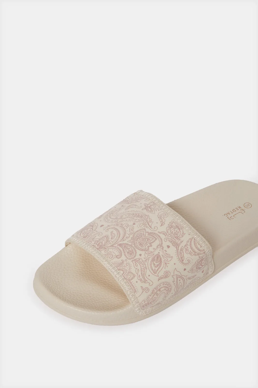 Women Beige Printed Slipper sold by Redtag product image thumbnail 3