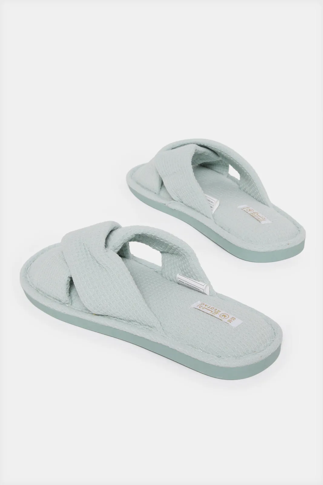 Women Green Crisscross Slipper sold by Redtag product image thumbnail 4
