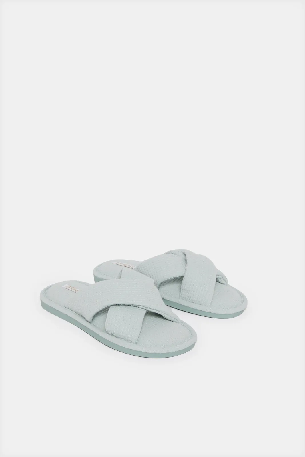 Women Green Crisscross Slipper sold by Redtag product image thumbnail 2