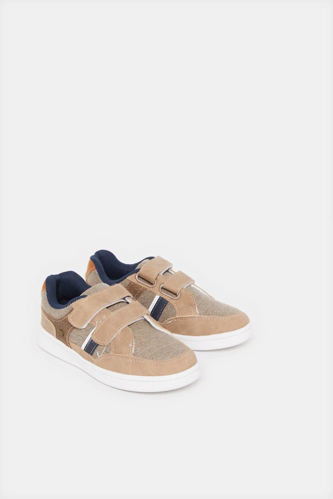 Boys Beige Material Block Sneakers sold by Redtag product image thumbnail 2