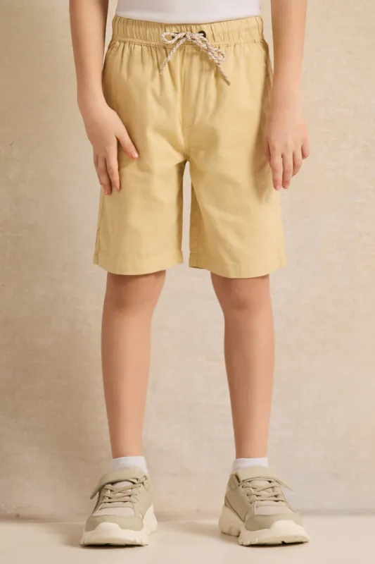 Boys Yellow Pull-on Shorts sold by Redtag