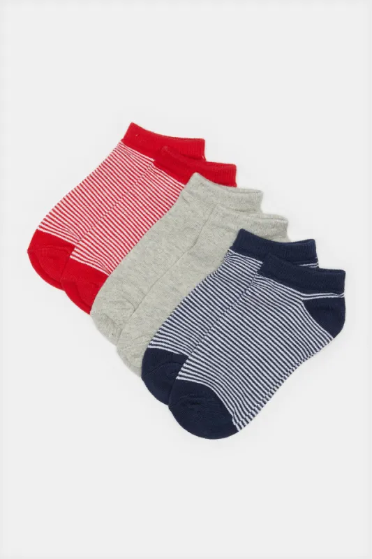 Boys Assorted Ankle-Length Socks Set (3 Pairs) sold by Redtag