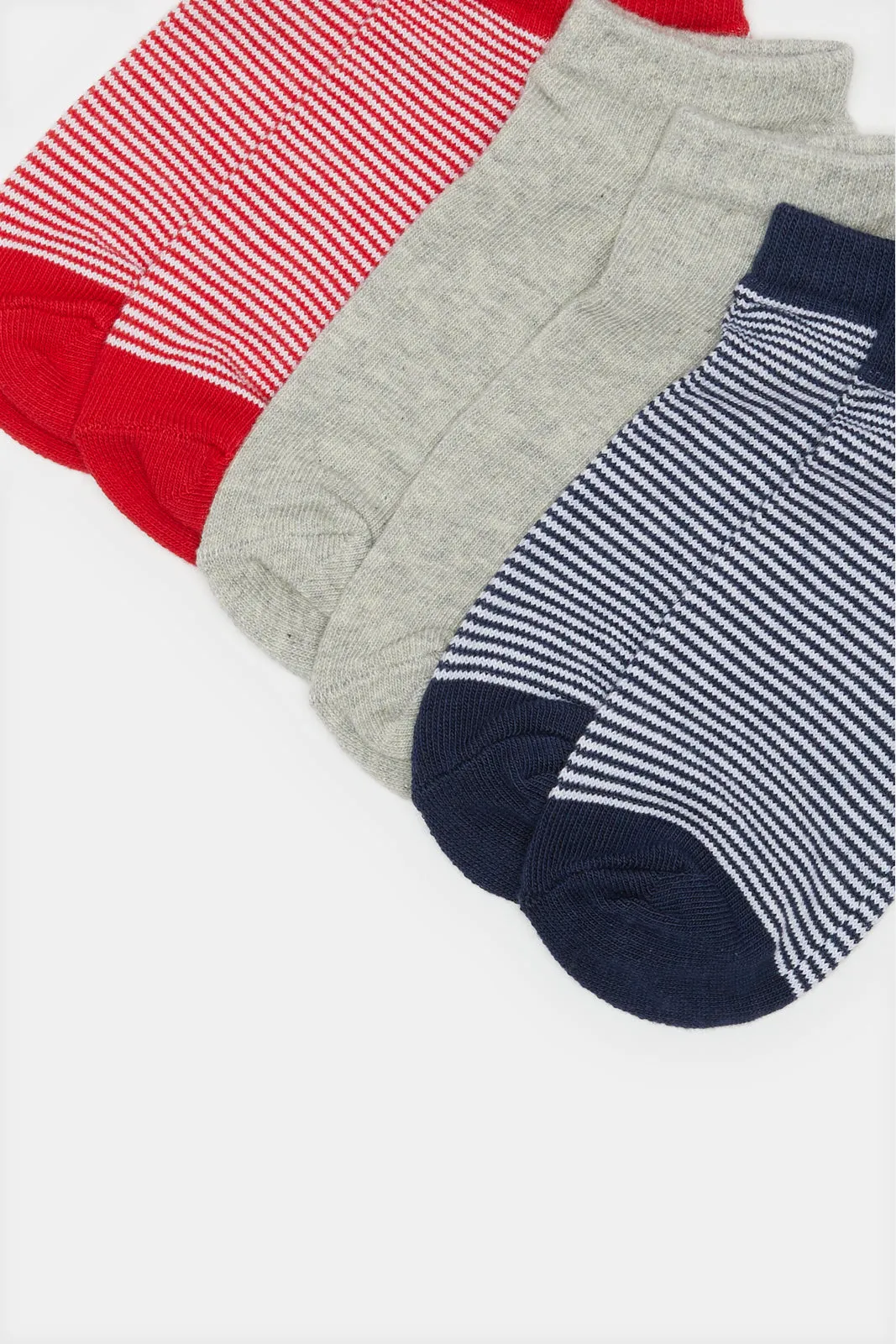 Boys Assorted Ankle-Length Socks Set (3 Pairs) sold by Redtag product image thumbnail 3