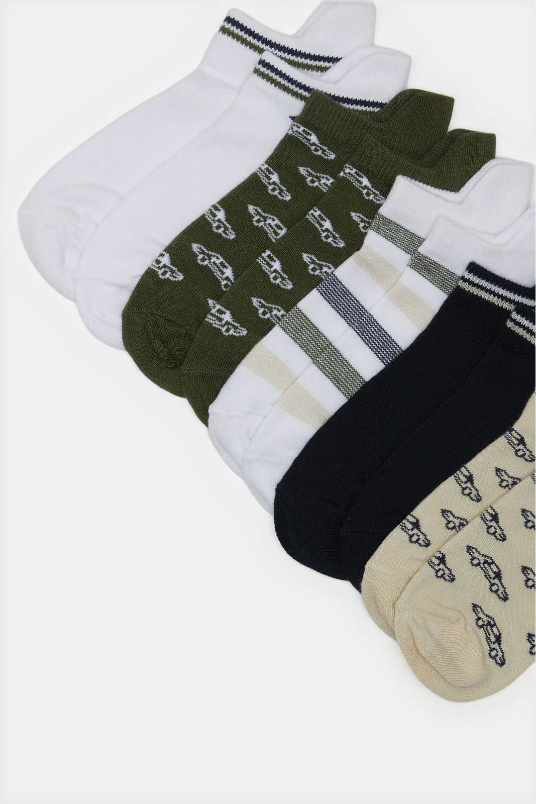 Boys Assorted Ankle-Length Socks Set (5 Pairs) sold by Redtag product image thumbnail 3