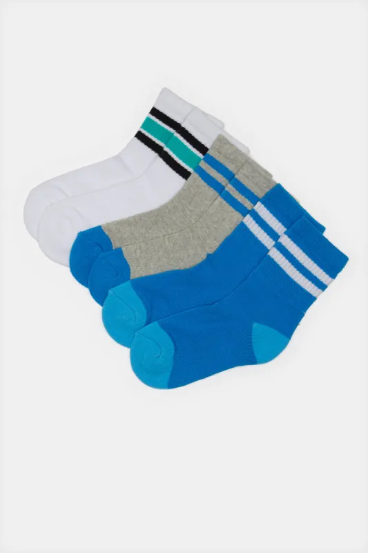 Boys Assorted Crew-Length Socks Set (3 Pairs) sold by Redtag