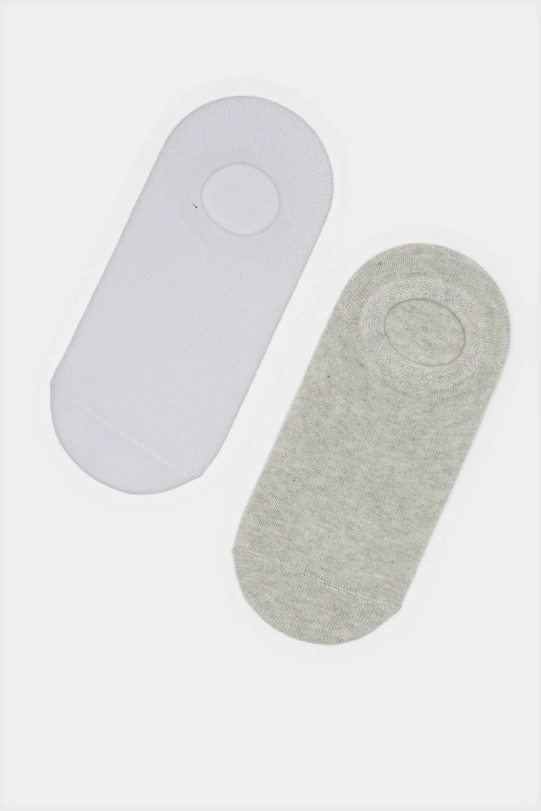 Boys White And Grey Invisible Socks Set (Pack of 2) sold by Redtag