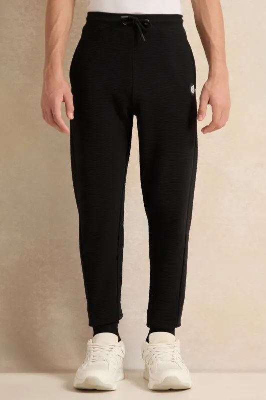Senior Boys Black Ottoman Active Pants sold by Redtag