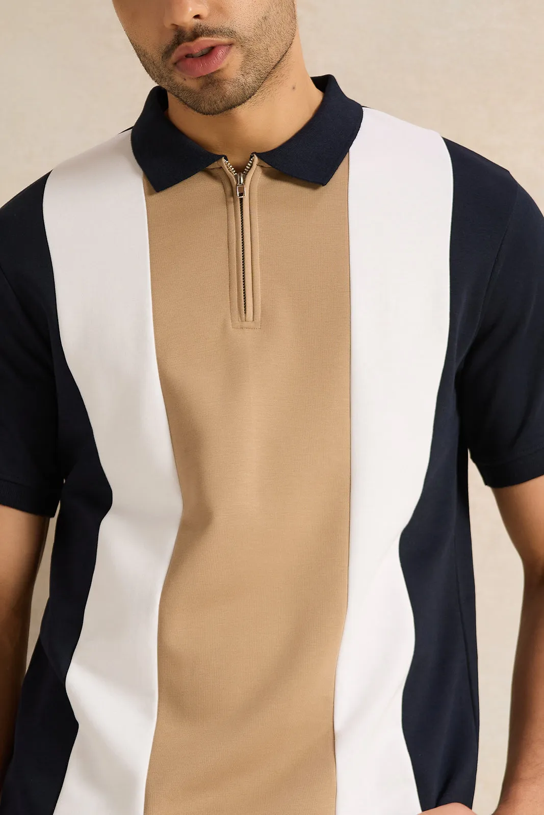 Men Black Polo T-Shirt sold by Redtag product image thumbnail 4