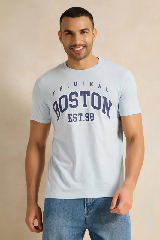 Men Blue Graphic T-Shirt sold by Redtag