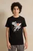 Senior Boys Black Astronaut Graphic T-Shirt sold by Redtag