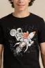 Senior Boys Black Astronaut Graphic T-Shirt sold by Redtag