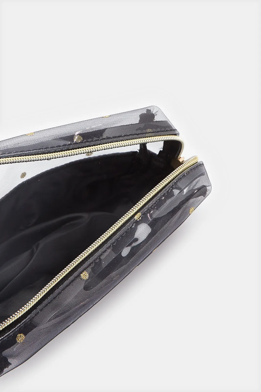 Women Black Cosmetic Pouch Bag sold by Redtag product image thumbnail 3