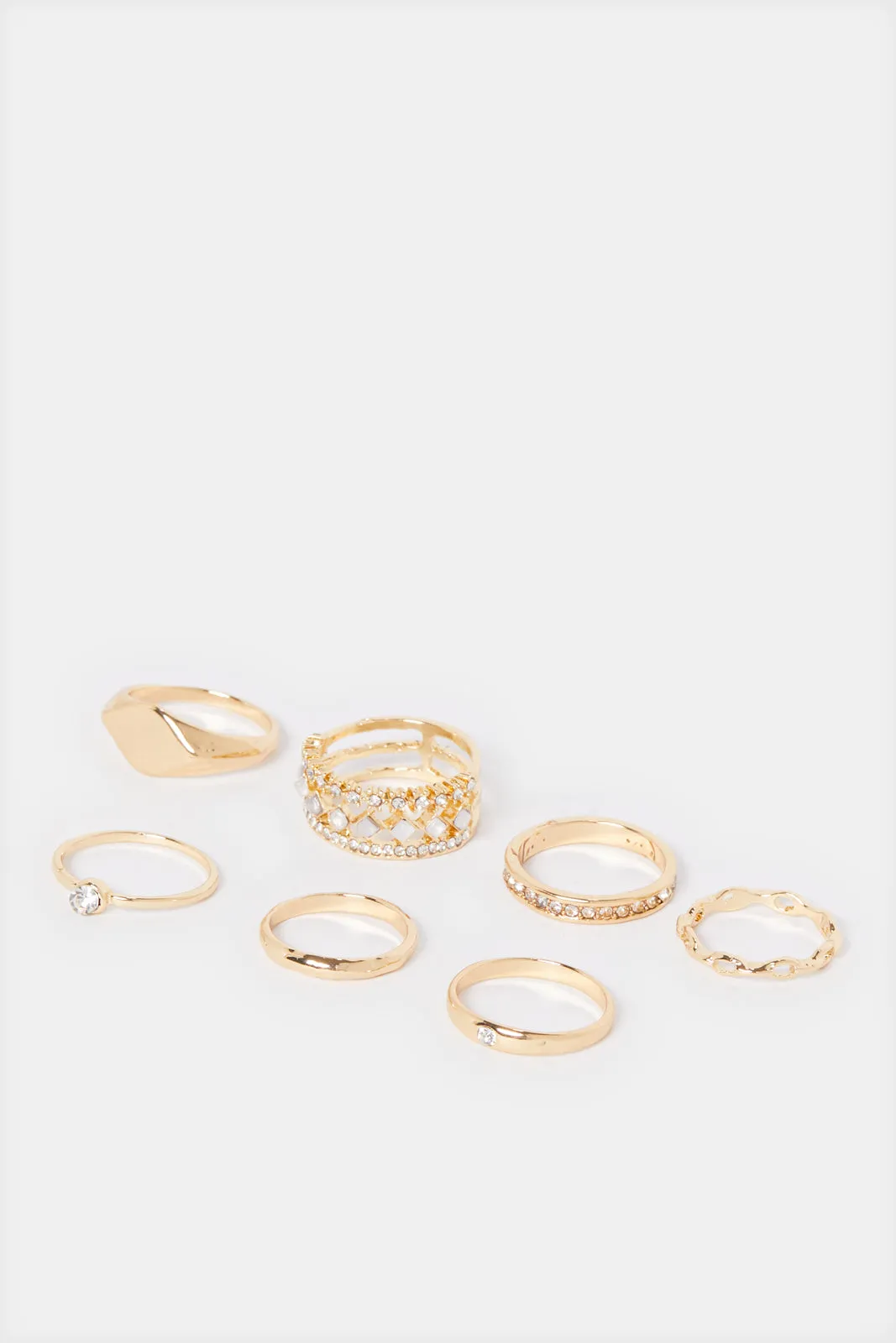 Women Gold Embellished Ring Set (7 Piece) sold by Redtag product image thumbnail 2